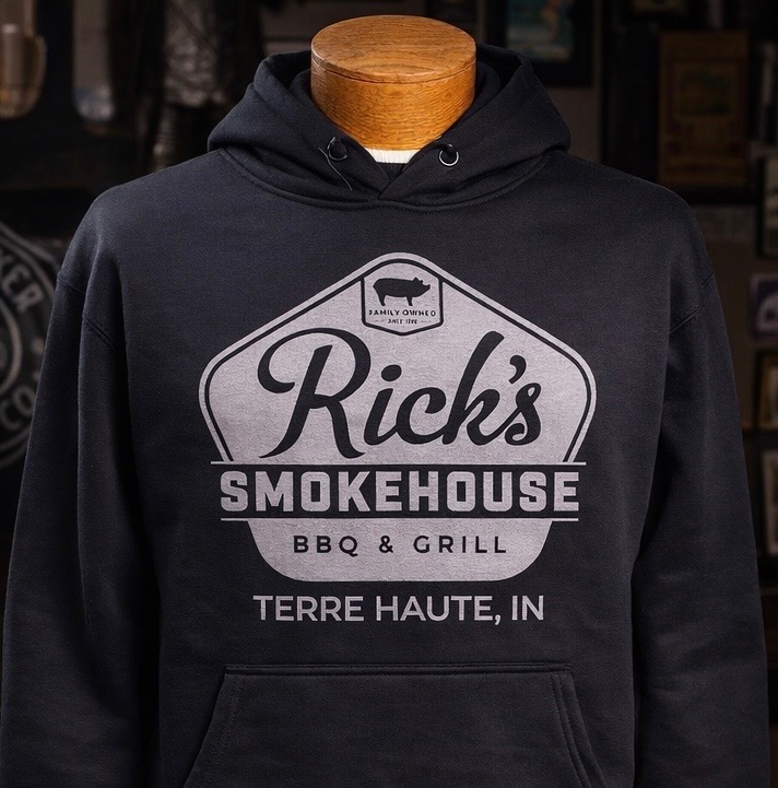 Rick's Black Large Logo Hoodie